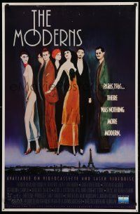 9k766 MODERNS 2-sided 26x40 video poster '88 Rudolph, Keith Carradine art of trendy 1920's people!