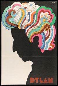 9k387 DYLAN 22x33 music poster '67 colorful silhouette art of Bob by Milton Glaser!