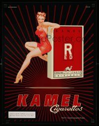9k429 CAMEL CIGARETTES vertical 17x22 advertising poster '98 cool art of sexy woman in high heels!