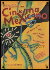 9k235 CINEMA MEXICANO 18x25 film festival poster '93 cool, different artwork by Paul Davis!