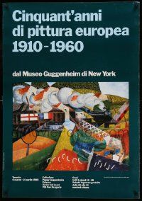 9k316 CINQUANT'ANNI DI PITTURA EUROPEA 27x39 museum/art exhibition '86 artwork by Gino Severini!