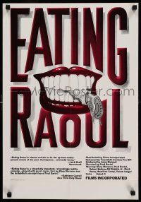 9k539 EATING RAOUL 17x25 special '82 classic Paul Bartel black comedy, Mary Woronov, Paul Bartel!