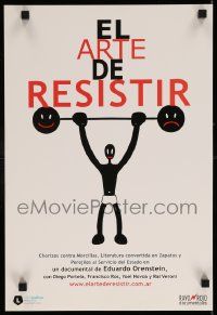 9k541 EL ARTE DE RESISTIR 14x20 Argentinean special '04 Orenstein, art of guy lifting weights!