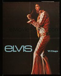 9k389 ELVIS PRESLEY 18x23 music poster '70s full-length image on stage singing!