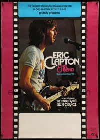 9k390 ERIC CLAPTON 24x33 music poster '77 great image of the star with guitar and mic!
