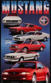 9k434 FORD 20x36 advertising poster '94 great images of Mustangs, A Legend Turns Thirty!