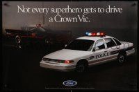 9k440 FORD 24x36 advertising poster '90s great image of the police Crown Vic and Batmobile!