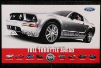 9k438 FORD 24x36 advertising poster '04 great image of the Mustang, full throttle ahead!
