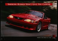 9k555 FORD MUSTANG 18x26 special '96 Saleen pony convertible, smoking rubber won't give you cancer