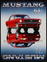 9k554 FORD MUSTANG 18x24 special '94 64 1/2 cool image of modern pony car and the original!