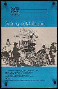 9k580 JOHNNY GOT HIS GUN 14x21 special '71 Bottoms, Sutherland, Dalton Trumbo, college viewing!