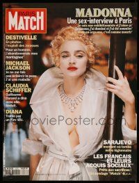 9k450 PARIS MATCH 23x31 French advertising poster '93 image of Madonna in fabulous dress!
