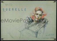 9k623 QUERELLE 24x33 German special '80s artwork of Jeanne Moreau by Jurgen Draeger!