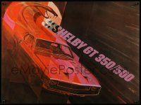 9k464 SHELBY 18x24 advertising poster '70s cool art of the speedy GT 350/500, Sssshelby!