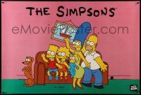 9k275 SIMPSONS horizontal tv poster '94 Matt Groening, artwork of TV's favorite family on couch!