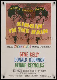 9k635 SINGIN' IN THE RAIN 19x27 special R70s Gene Kelly, Donald O'Connor, Debbie Reynolds!