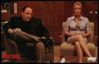 9k278 SOPRANOS tv poster '01 James Gandolfini as Tony Soprano, Edie Falco as Carmelo!