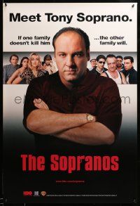 9k280 SOPRANOS video tv poster '99 cool image of James Gandolfini & cast!