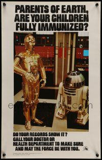 9k645 STAR WARS HEALTH DEPARTMENT POSTER 14x22 special '79 C3P0 & R2D2, do your records show it?