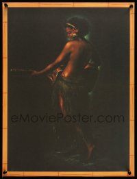 9k378 VILLA VELOUR 16x21 art print '00 art of topless woman by Leeteg, Museum of Velvet Painting!