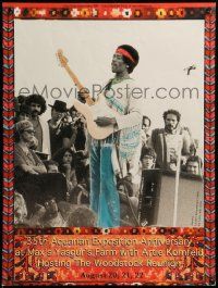 9k416 WOODSTOCK 18x24 music poster '04 legendary concert, Jimi Hendrix on stage!