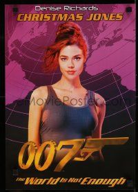 9k671 WORLD IS NOT ENOUGH 3 mini posters '99 Pierce Brosnan as James Bond, Denise Richards, Marceau