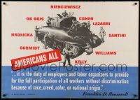9k074 AMERICANS ALL 28x40 WWII war poster '42 people who came from any country are still American!