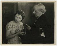 9m052 7TH HEAVEN 8x10 still '27 close up of pretty Janet Gaynor & priest Emile Chautard!