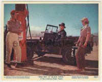 9m004 BAD DAY AT BLACK ROCK color 8x10 still #5 '55 Robert Ryan, Anne Francis, Spencer Tracy in Jeep
