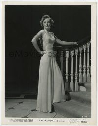 9m087 B.F.'S DAUGHTER 8x10.25 still '48 full-length portrait of Barbara Stanwyck in sexy dress!