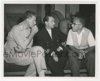 9m109 BHOWANI JUNCTION candid deluxe 8.25x10 still '55 Clifton Webb visits Cukor & Granger on set!