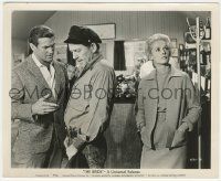 9m122 BIRDS 8.25x10 still '63 Rod Taylor asks McGraw if he's sure they attacked him, Tippi Hedren