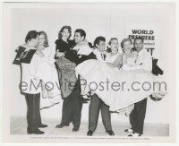 9m145 BRIGHT VICTORY candid 8.25x10 still '51 Tony Curtis, Janet Leigh, Peggy Dow & Julie Adams!