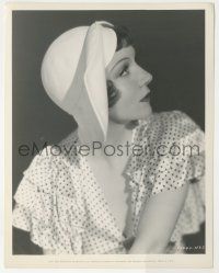 9m188 CLEOPATRA candid 8x10.25 still '34 profile portrait of Claudette Colbert out of costume!