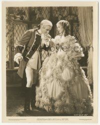 9m192 CLIVE OF INDIA 8x10.25 still '35 Ronald Colman kissing pretty Loretta Young's hand!