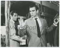 9m246 DR. NO 7.25x9.25 still '63 close up of Jack Lord holding gun on Sean Connery as James Bond!