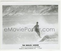 9m264 ENDLESS SUMMER 8.25x10 still '67 Robert August surfing on a small wave, Bruce Brown classic!