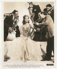 9m280 FLEET'S IN 8.25x10 still '42 beautiful Dorothy Lamour surrounded by Jimmy Dorsey & band!