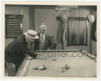 9m287 FOOLS FOR LUCK 8x10 still '28 W.C. Fields shoots pool with wacky Chester Conklin!