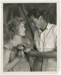 9m339 HALF A BRIDE 8x10 still '28 great c/u of Gary Cooper staring at scared Esther Ralston!