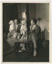 9m344 HARD TO HANDLE candid 8x10 still '33 James Cagney tries to make an actor out of his dog!