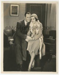 9m363 HONOR AMONG LOVERS 8x10.25 still '31 smiling portrait of Monroe Owsley & Claudette Colbert!