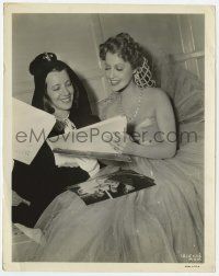 9m378 I MARRIED AN ANGEL candid 8x10 still '42 Jeanette MacDonald & visitor Lily Pons with photos!