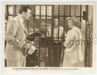 9m394 IN THIS OUR LIFE 8x10.25 still '42 Bette Davis & George Brent with black man behind bars!