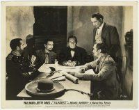 9m435 JUAREZ 8x10.25 still '39 Paul Muni & Pedro de Cordoba with men at meeting!