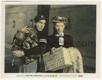 9m023 LONG GRAY LINE color 8x10.25 still '54 Tyrone Power holding boxing gloves by Maureen O'Hara!