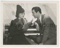 9m495 LUCKY NIGHT deluxe 8x10 still '39 sexy Myrna Loy & Robert Taylor on bench by Willinger!