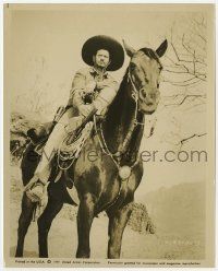 9m500 MAGNIFICENT SEVEN 8x10 still '60 great close up of Eli Wallach on horse, cowboy classic!