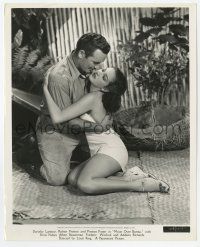 9m540 MOON OVER BURMA 8.25x10 still '40 Preston Foster embracing barely-dressed Dorothy Lamour!