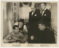 9m544 MR. LUCKY 8x10 still '43 Charles Bickford & men stare at gambler Cary Grant in bathtub!